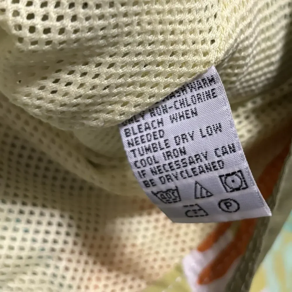 Tommy Bahama Swim Trunks Men’s Size L Green Orange White Floral Lined Pockets